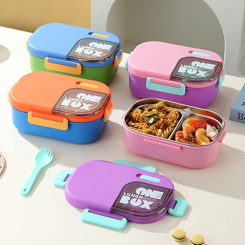 Food Storage With Compartments - 304 Stainless Steel Compartment Bento Box