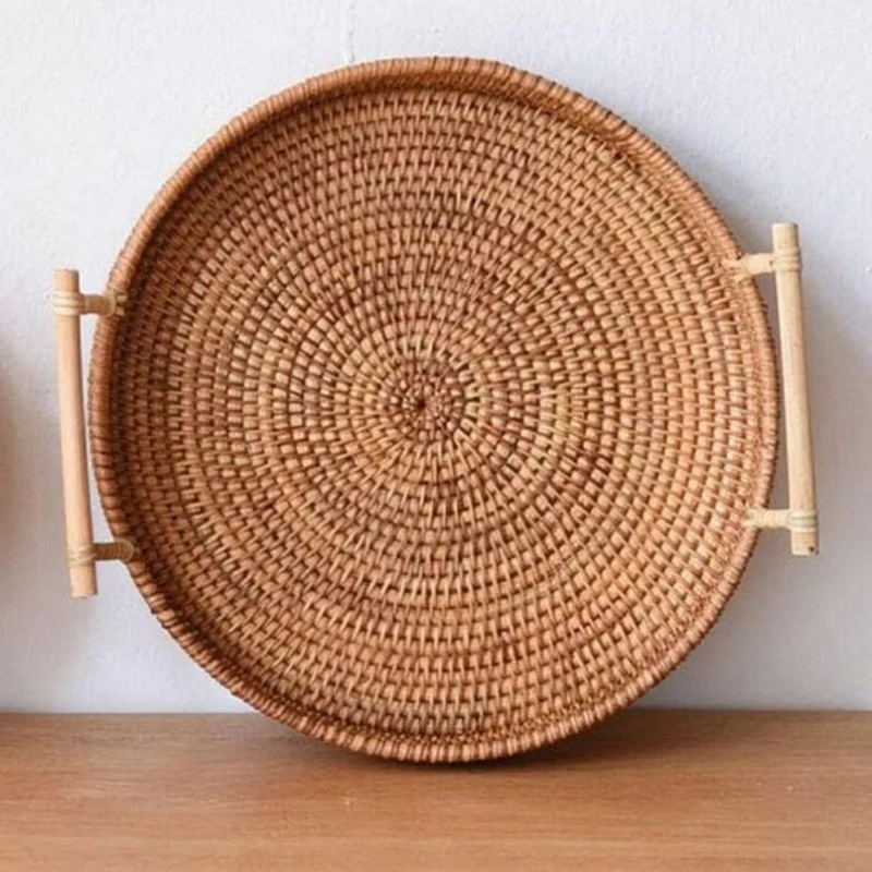 Food Storage Plant - Handwoven Rattan Tray & Food Storage