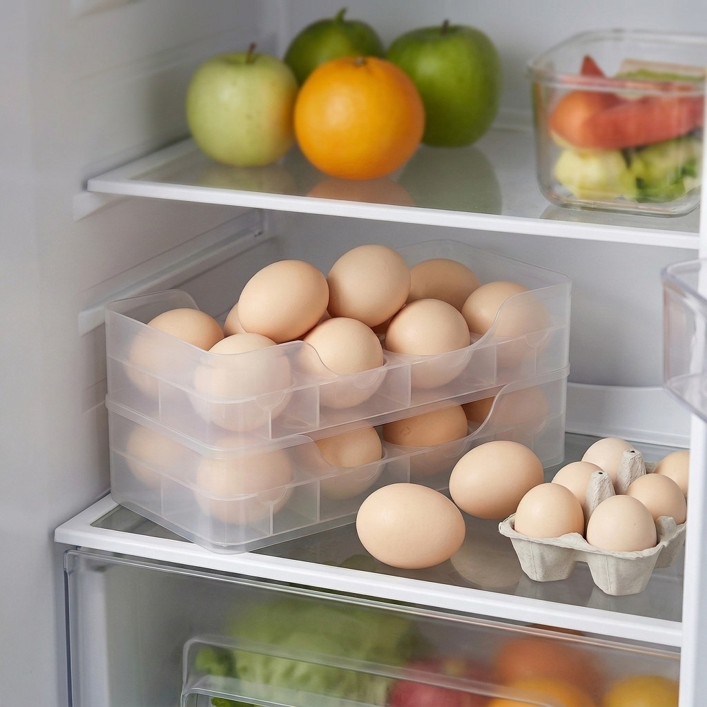 Egg Storage Holder - Stackable Egg Holder for Fridge Door