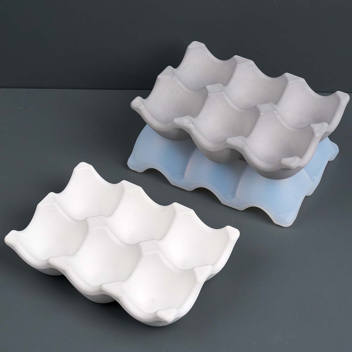 Egg Storage Holder - 6-Compartment Egg Holder Silicone Mold DIY