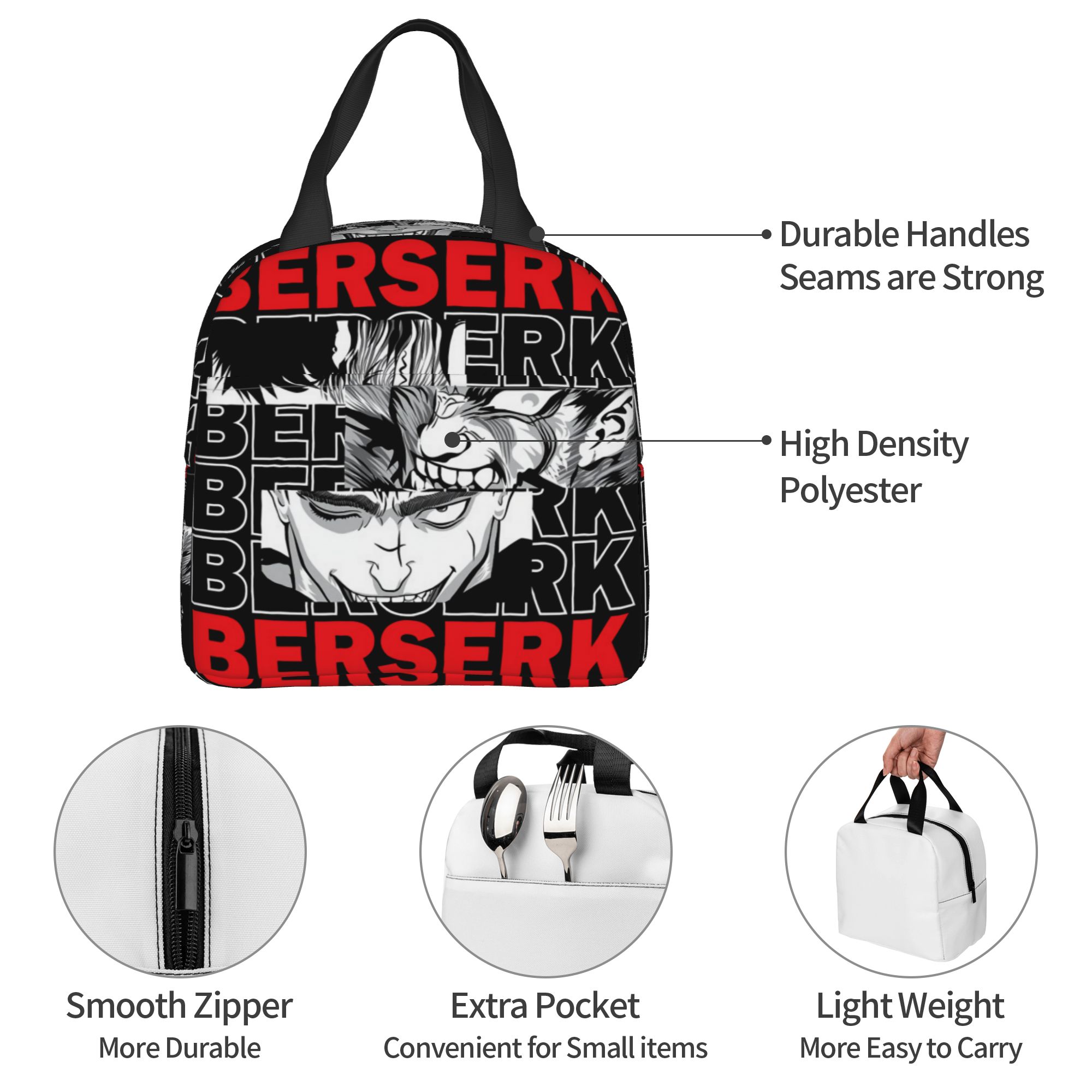 Food Storage Bag Organizer - B-Berserks Thermal Insulated Lunch Bag Brand