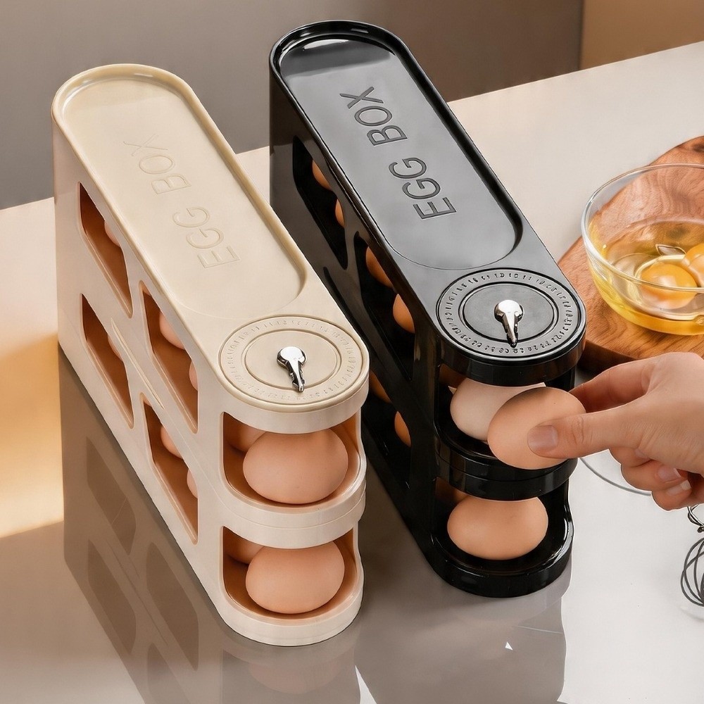 Egg Storage Holder - Large Capacity Eggs Storage Box Space