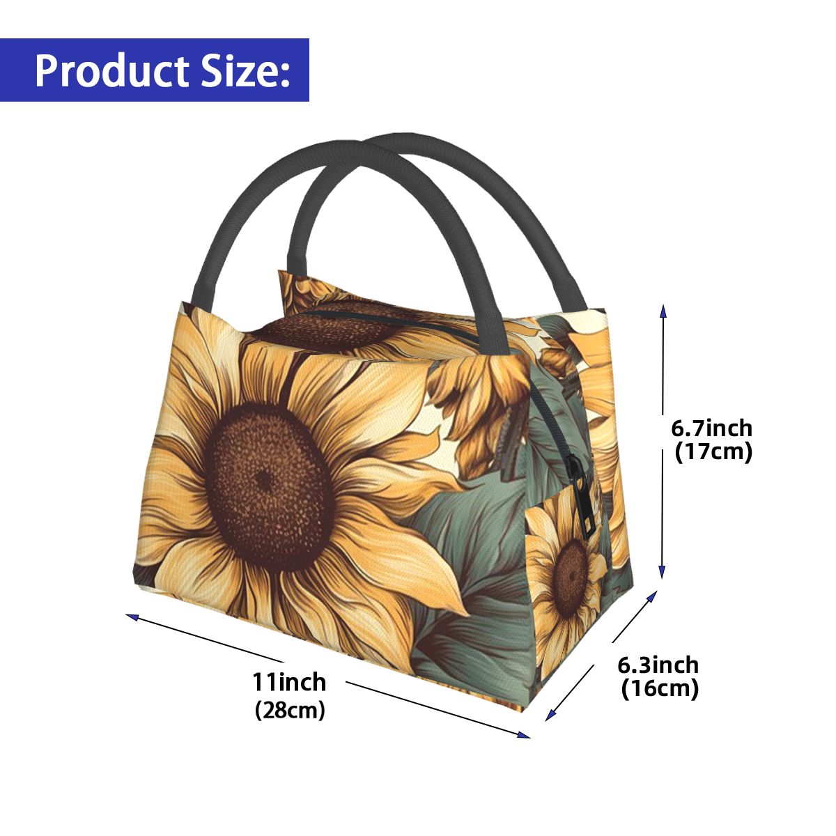 Food Storage Drawing - Golden Sunflower Cluster Botanical Drawing Insulated