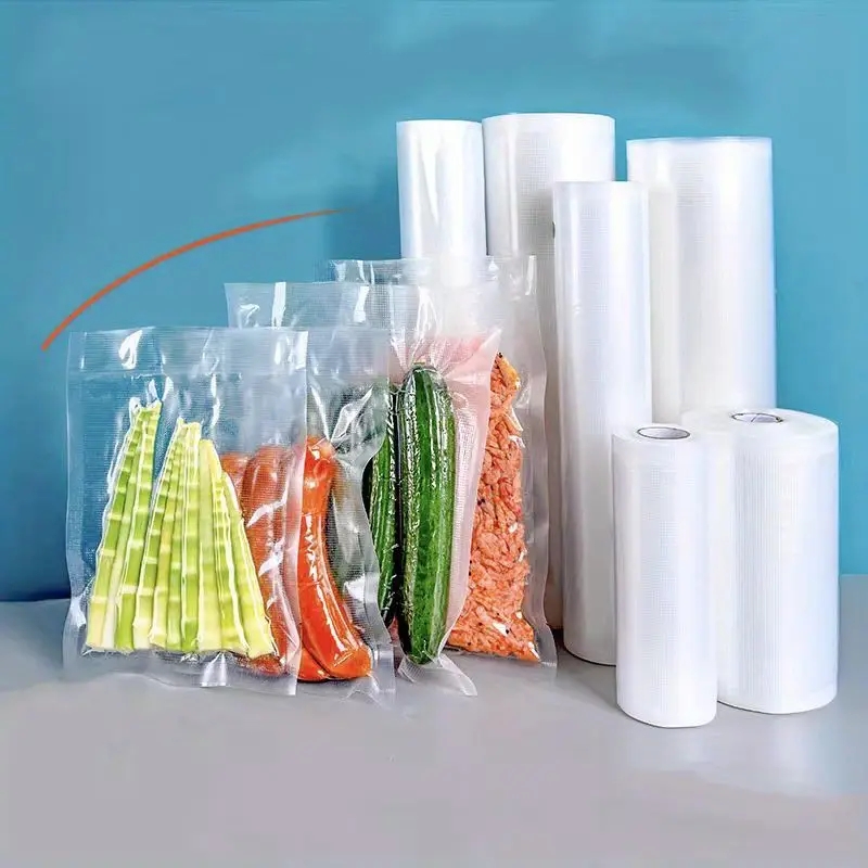 Food Storage Bag Organizer - 500cm/Rolls Food Vacuum Bags for Sous