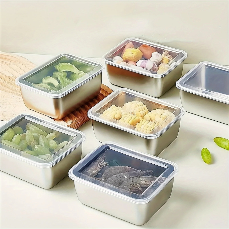 Food Storage And Preservation - 1/3/5pcs Stainless Steel Food Storage Box