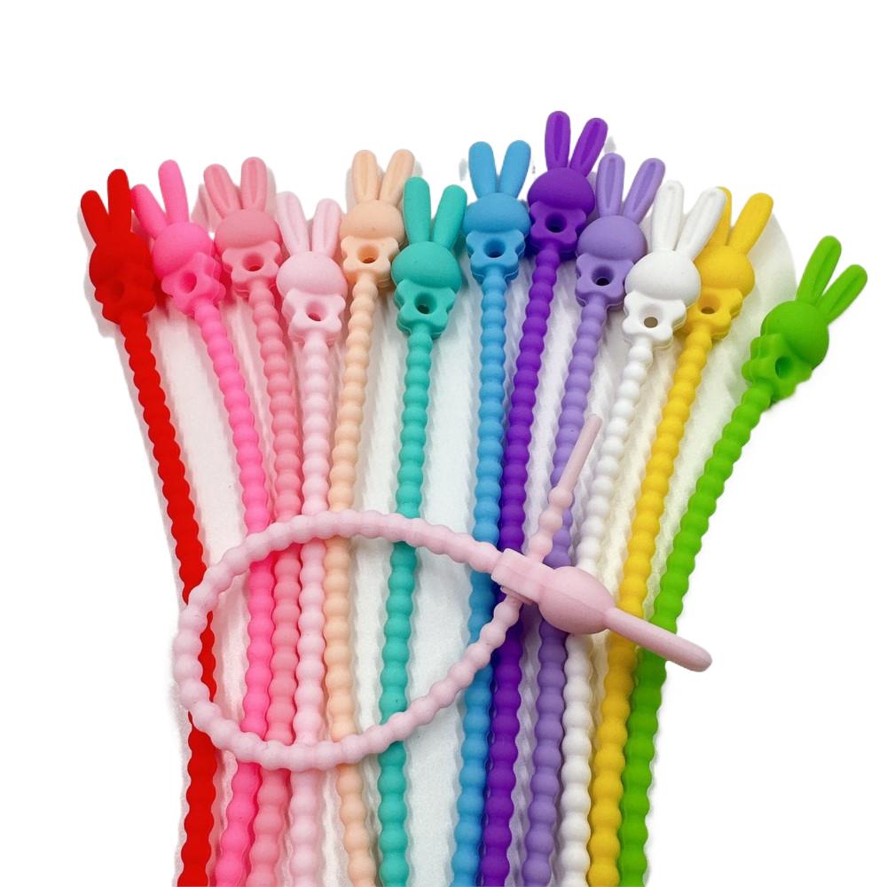 Food Storage Lid - 10Pcs Flower Star Silicone Cable Organizer