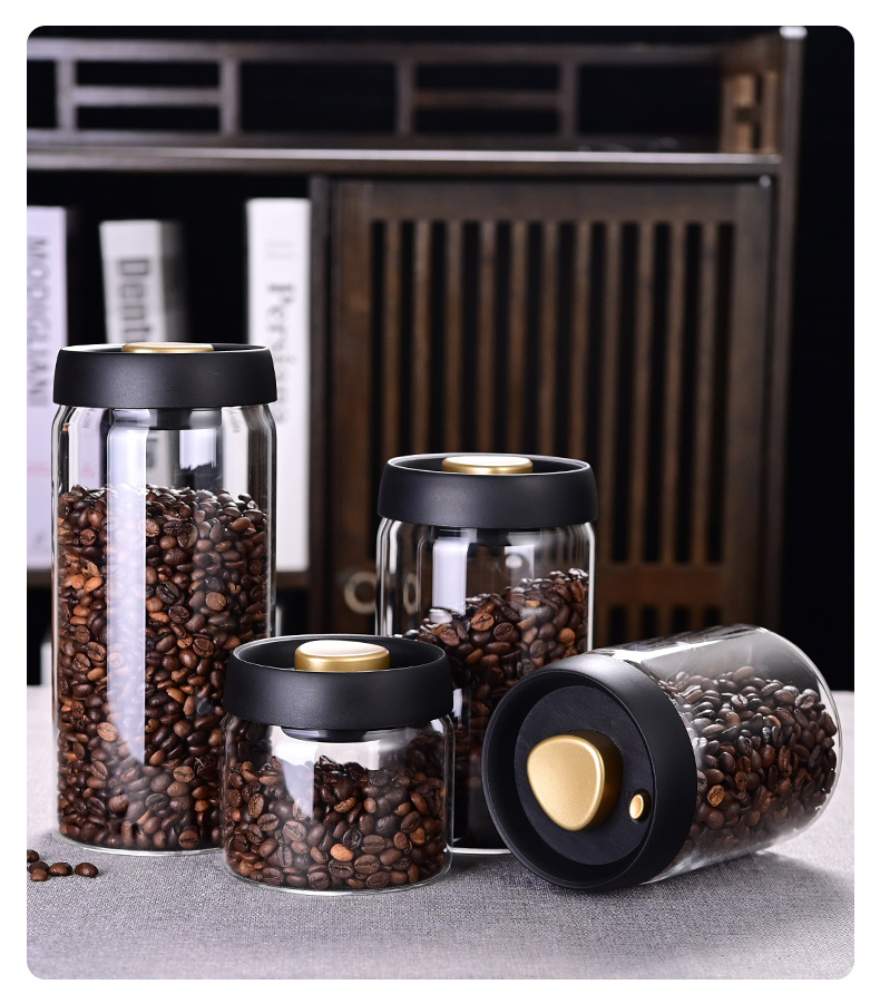 Coffee Bean Storage Jar, Vacuu - огляд і ціна Food Storage Glass Jar