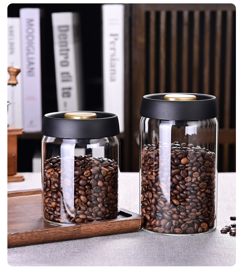 Coffee Bean Storage Jar, Vacuu - огляд і ціна Food Storage Glass Jar