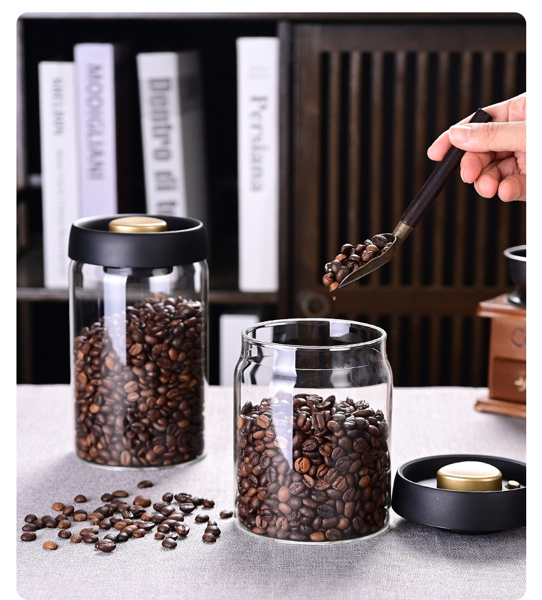 Coffee Bean Storage Jar, Vacuu - огляд і ціна Food Storage Glass Jar
