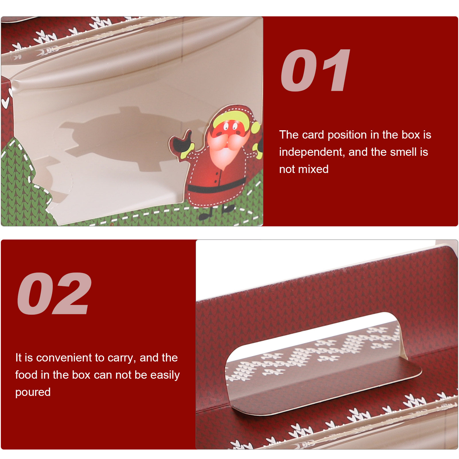 10Pcs Xmas Dessert Boxes Eco F - огляд і ціна Xmas Food Storage Containers