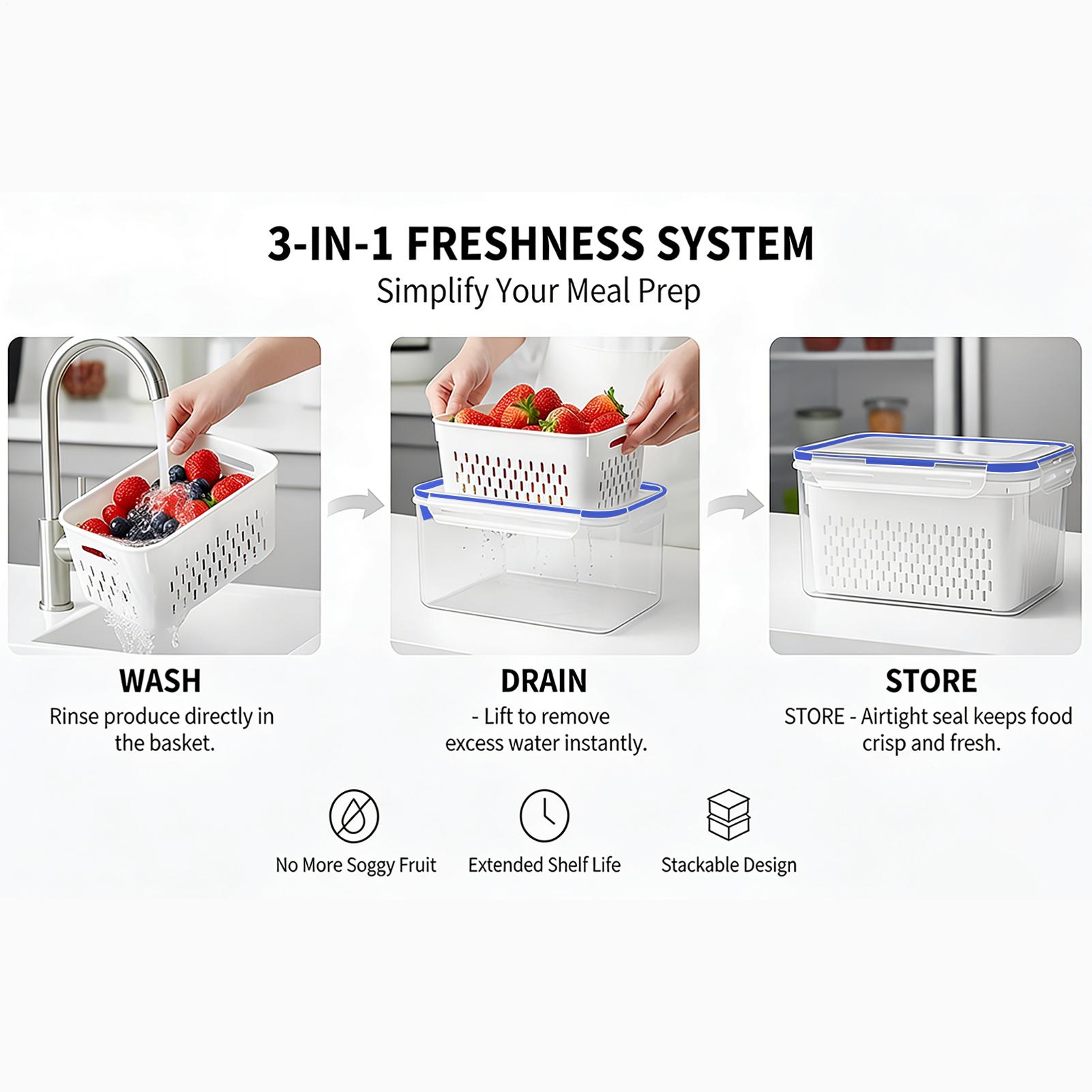 4 In 1 Food Storage Container  - огляд і ціна Food Storage Plastic