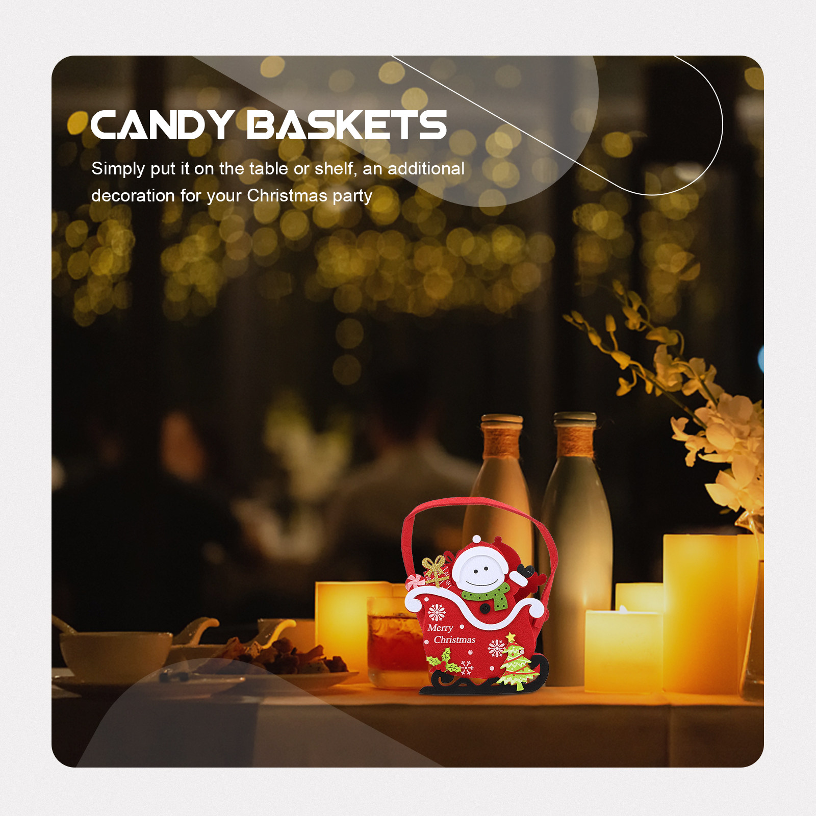 1Pcs Felt Christmas Candy Bask - огляд і ціна Xmas Food Storage Containers