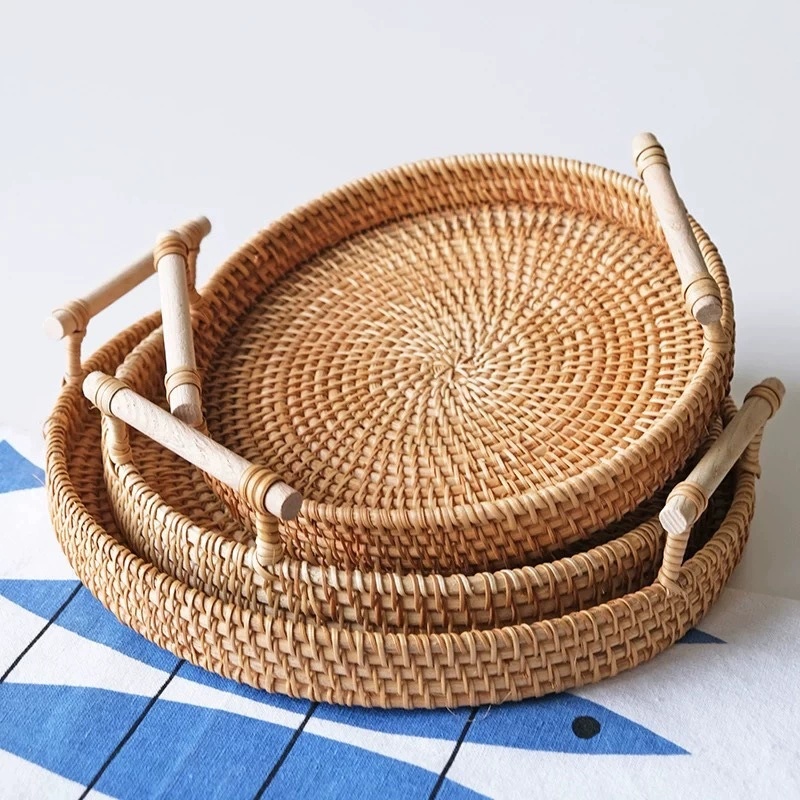 Handwoven Rattan Tray & Food S - огляд і ціна Food Storage Plant