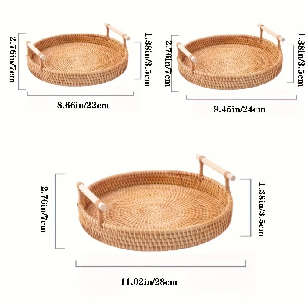 Handwoven Rattan Tray & Food S - огляд і ціна Food Storage Plant