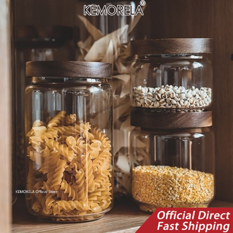Wood Lid Glass Airtight Canist - огляд і ціна Food Storage Glass Jar