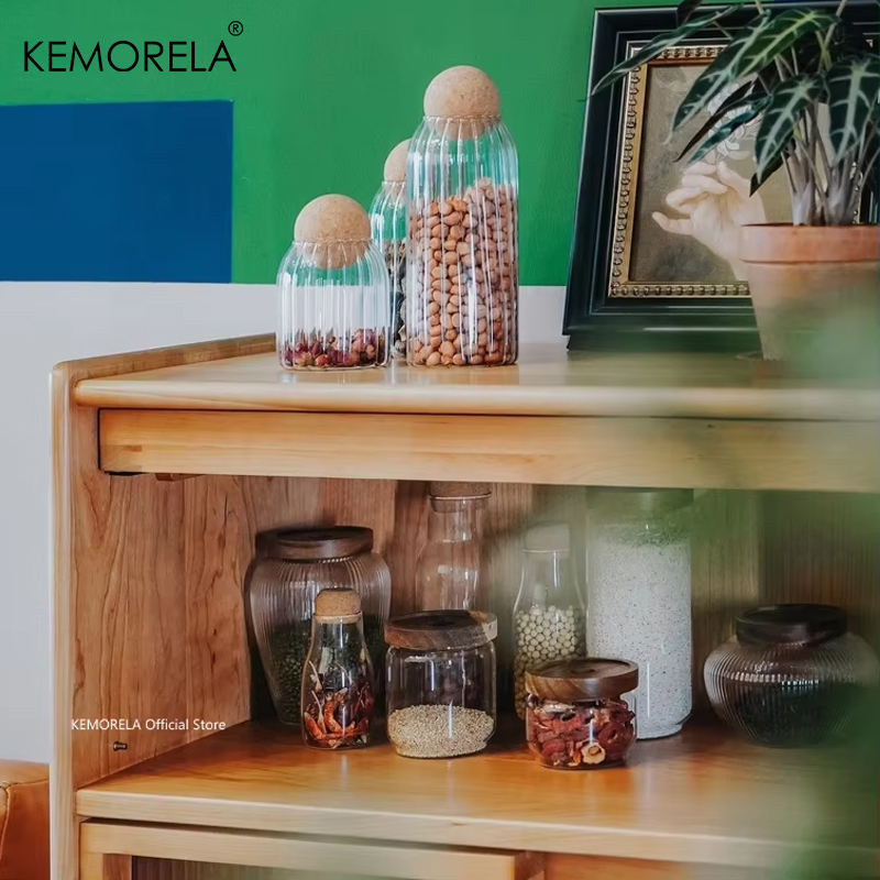 Wood Lid Glass Airtight Canist - огляд і ціна Food Storage Glass Jar