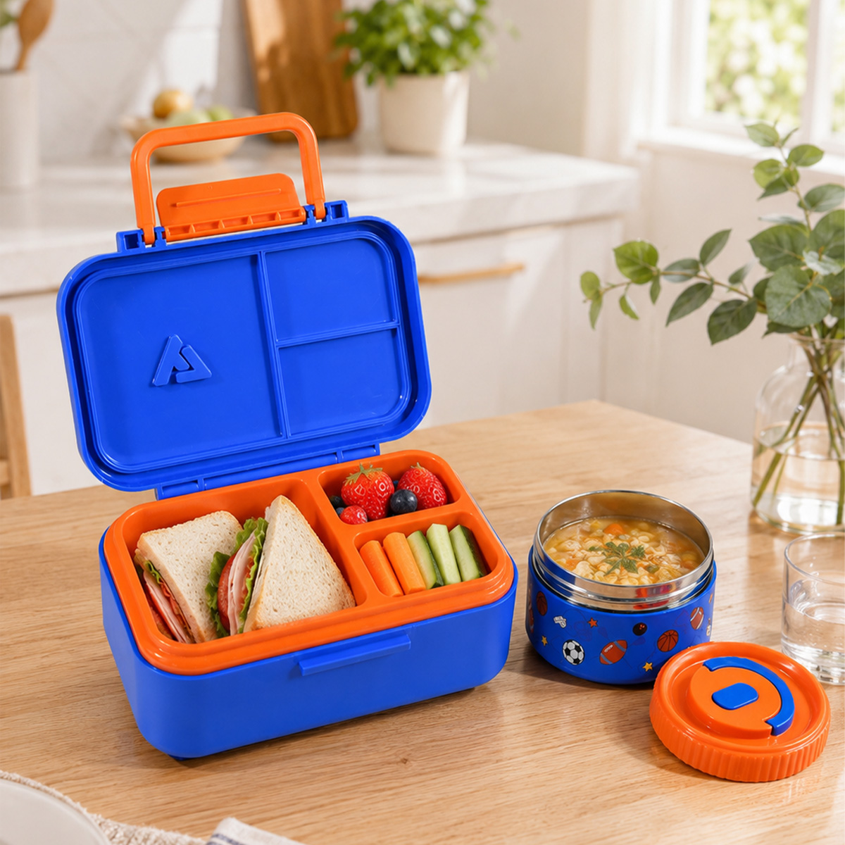 Bento Lunch Box for with 13oz  - огляд і ціна Food Storage With Compartments