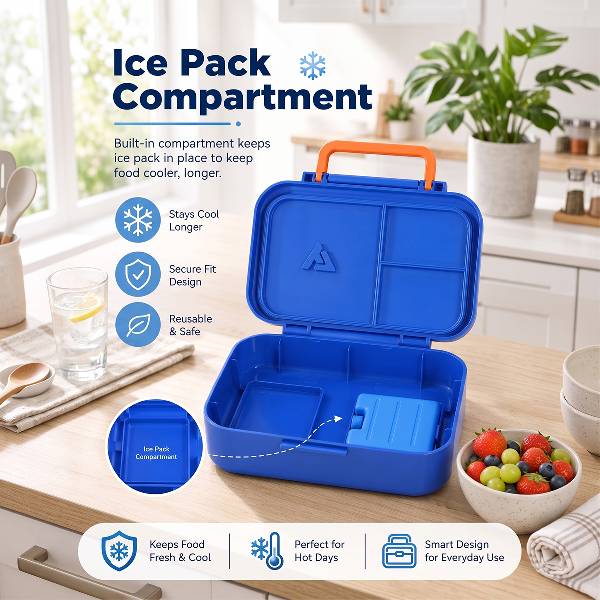Bento Lunch Box for with 13oz  - огляд і ціна Food Storage With Compartments