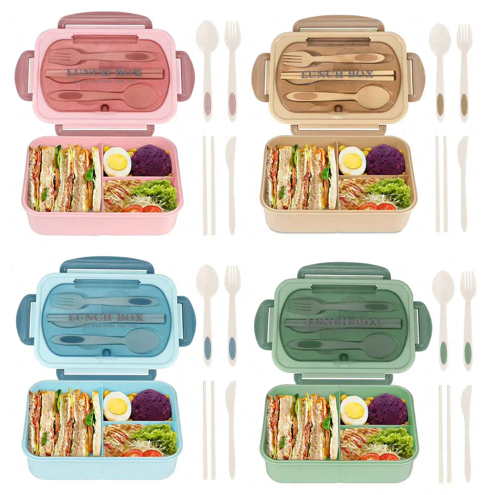 Adult Bento Box with 3 Compart - огляд і ціна Food Storage With Compartments