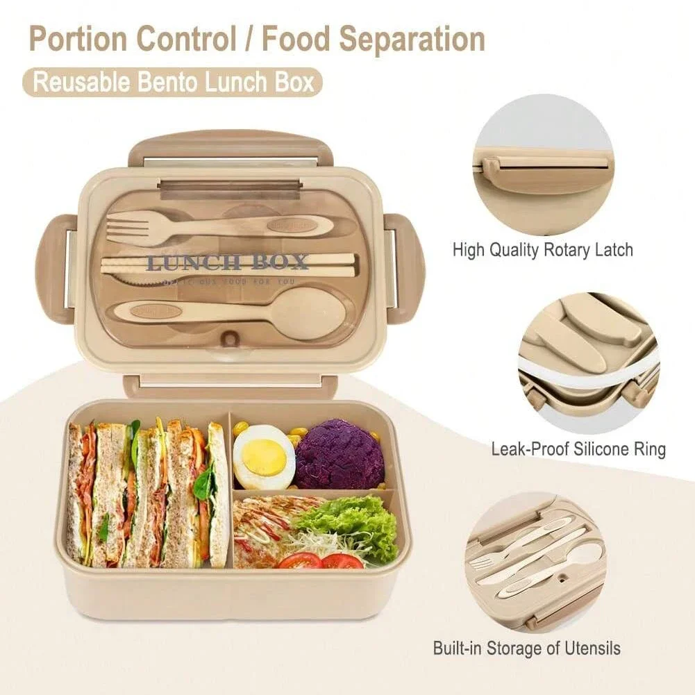 Adult Bento Box with 3 Compart - огляд і ціна Food Storage With Compartments