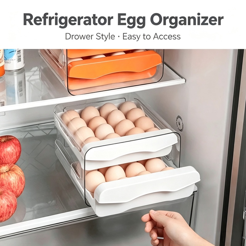 2-Layer Drawer Type Refrigerat - огляд і ціна Egg Storage Holder