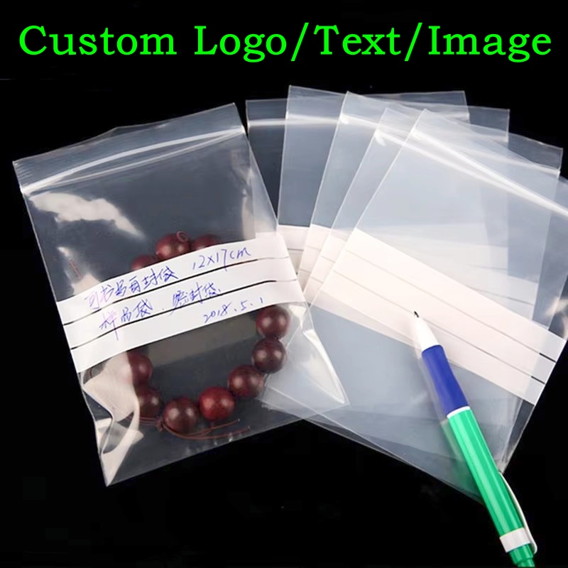 200PCS PE Clear Plastic Writin - огляд і ціна Food Storage Zip Lock Bags