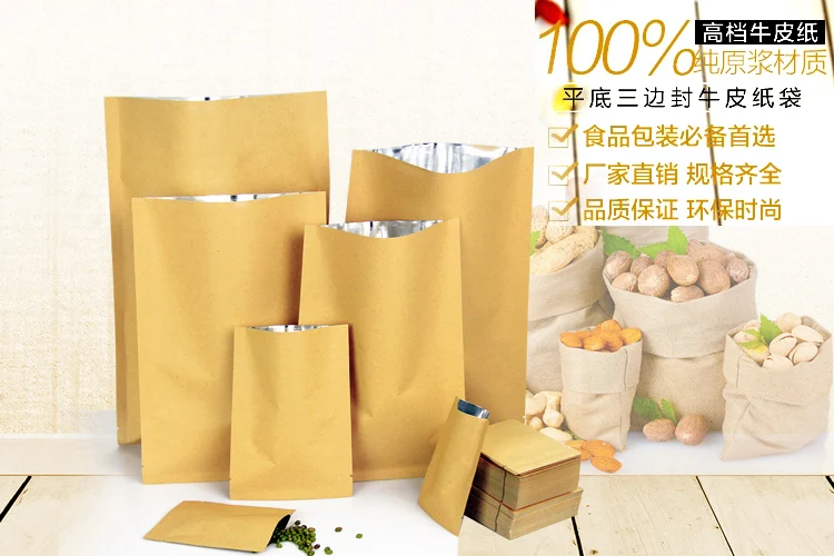 8*12cm Open Top Brown Kraft Pa - огляд і ціна Food Storage Mylar Bags