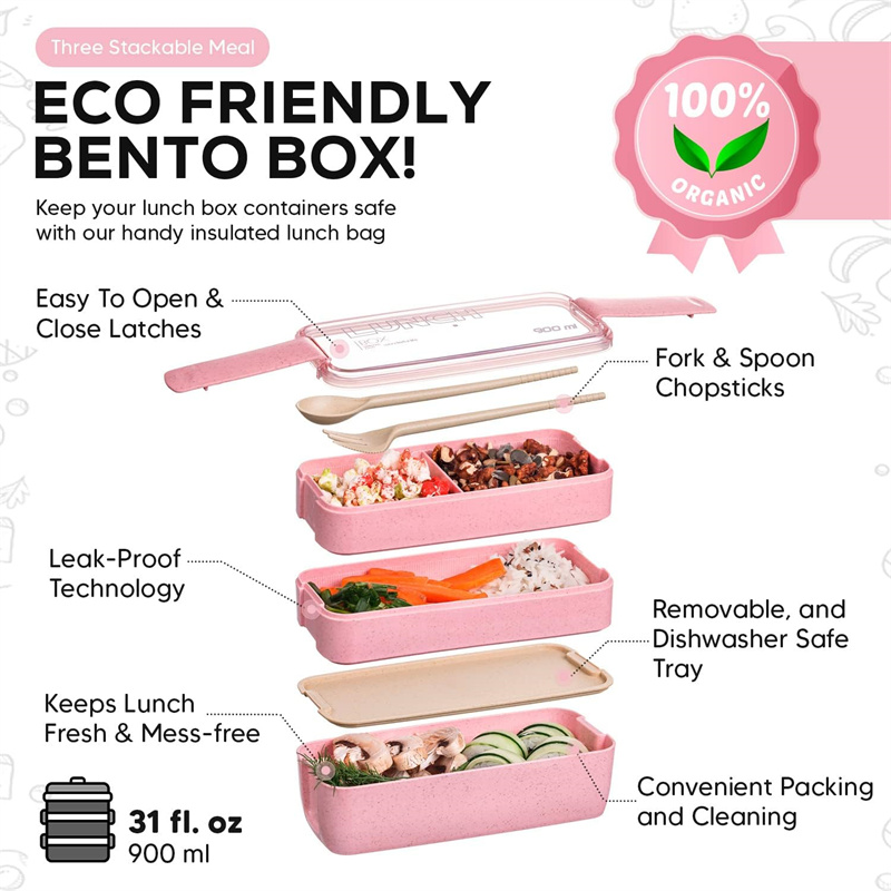 3-In-1 Compartment Wheat Straw - огляд і ціна Food Storage With Compartments
