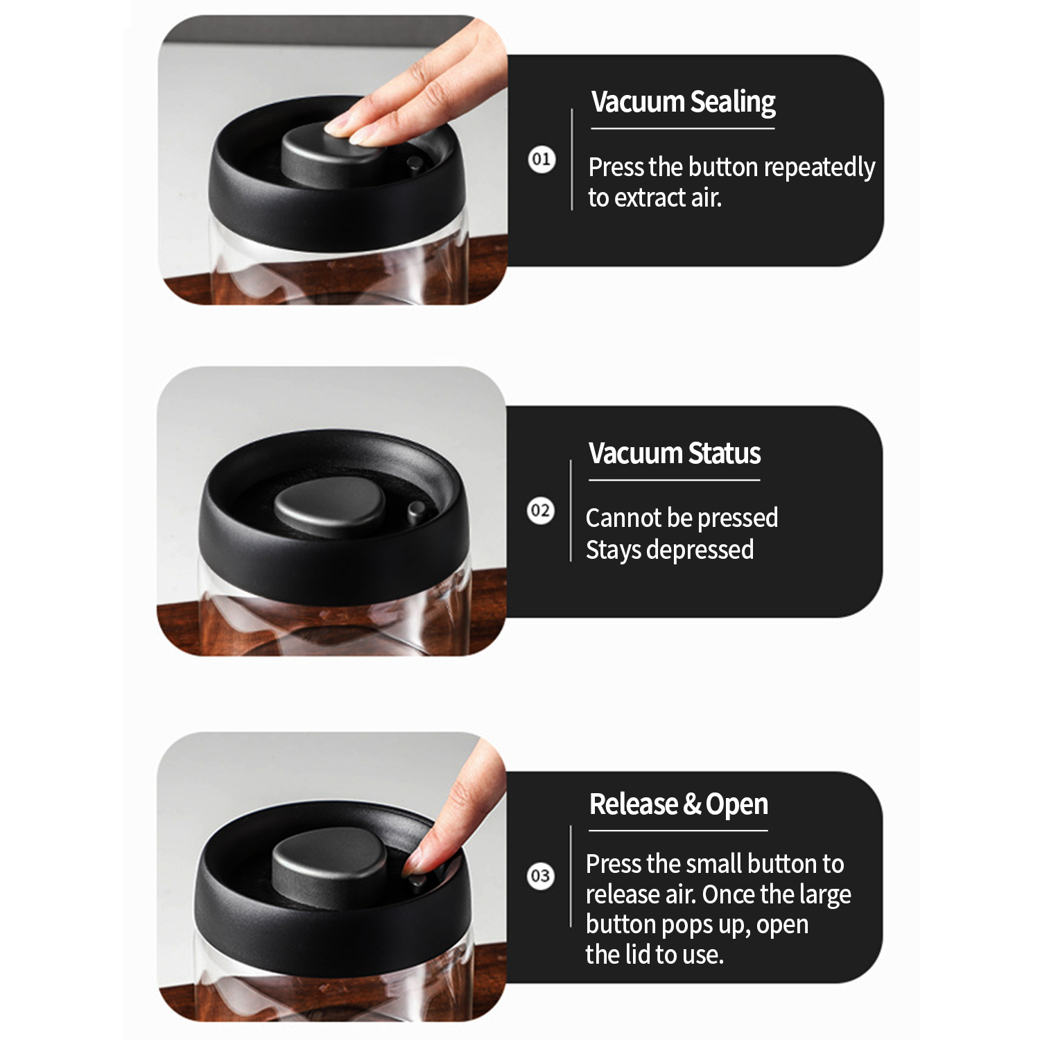 OANKR Vacuum Coffee Canister 5 - огляд і ціна Food Storage And Preservation