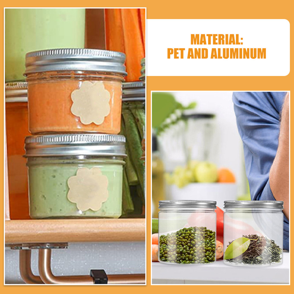 20Pcs Transparent Pet Jars wit - огляд і ціна Food Storage Lid
