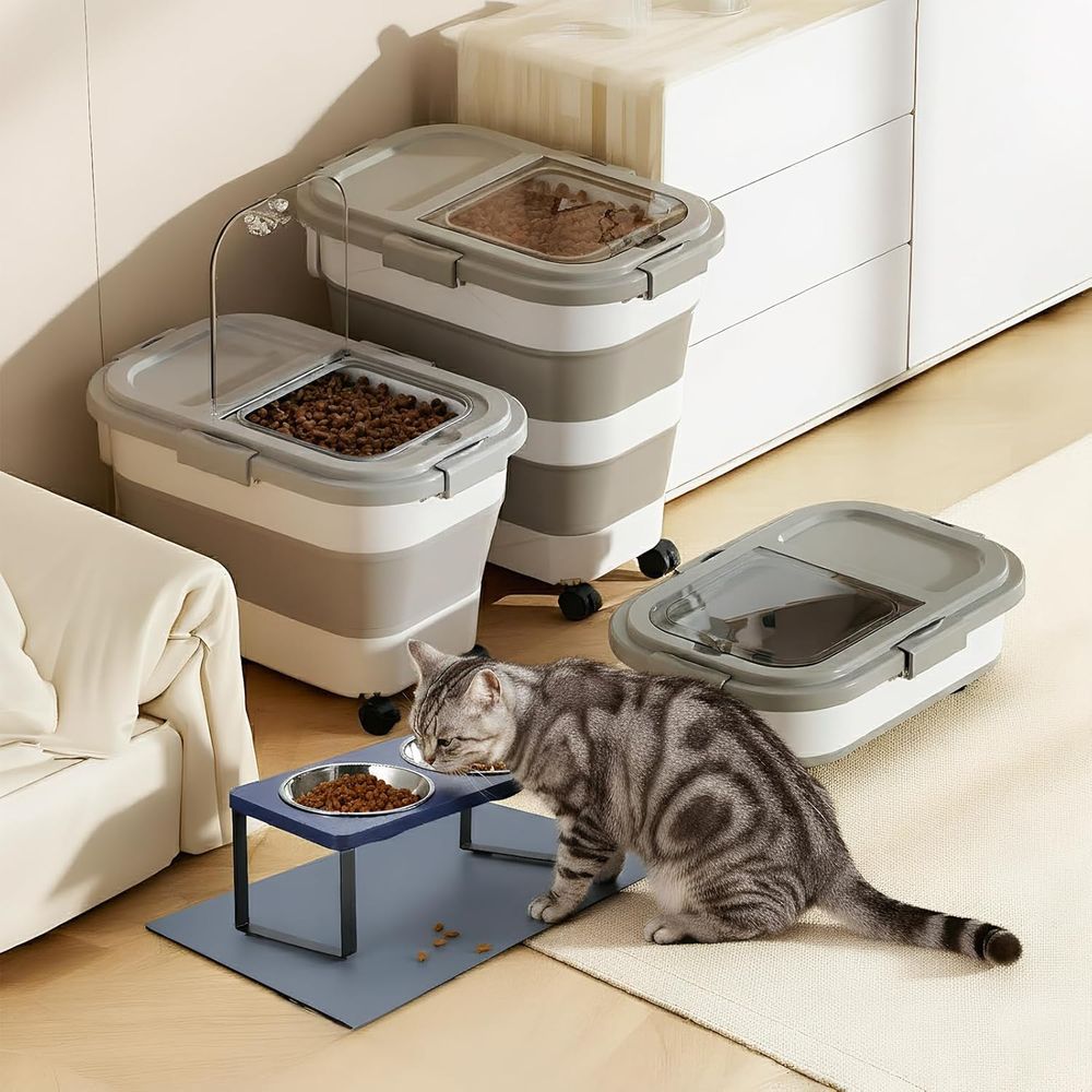 15 Lbs Dog/Cat Food Storage Co - огляд і ціна Food Storage With Wheels