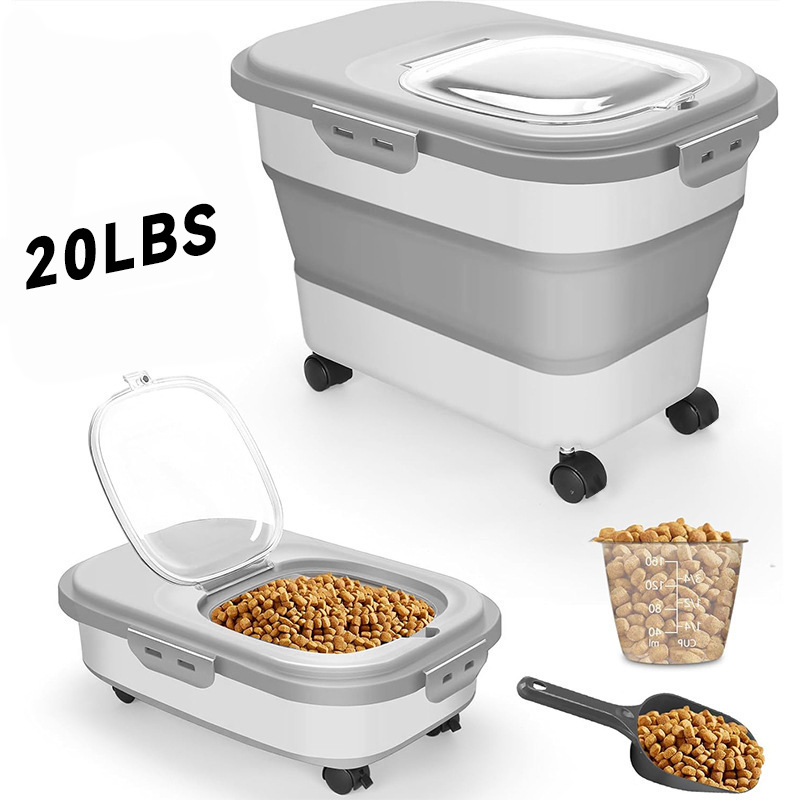 Large Dog Food Container Folda - огляд і ціна Food Storage With Wheels