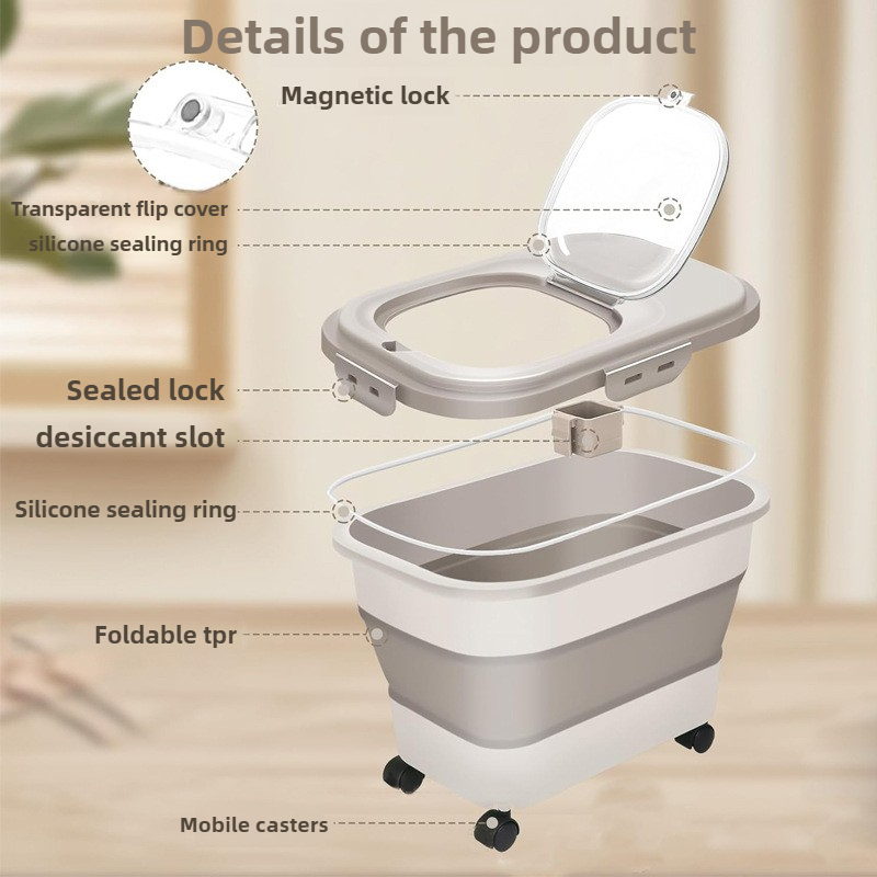 Large Dog Food Container Folda - огляд і ціна Food Storage With Wheels