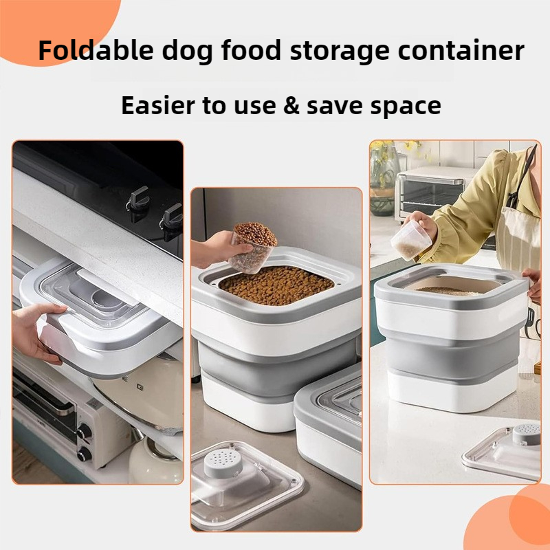 Large Dog Food Container Folda - огляд і ціна Food Storage With Wheels
