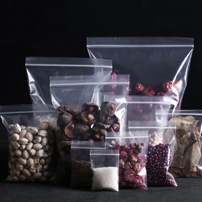 100pcs Transparent Zip Bags Fo - огляд і ціна Food Storage Zip Lock Bags