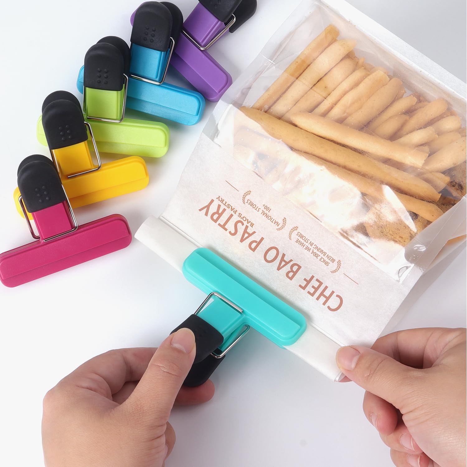 6pcs Seal Bag Clips Plastic He - огляд і ціна Food Storage Zip Lock Bags