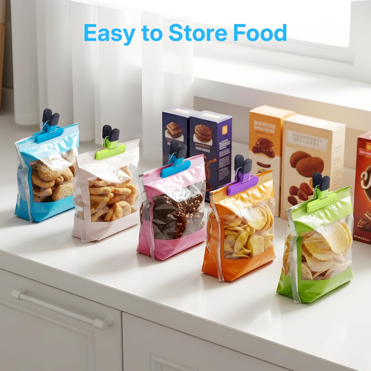 6pcs Seal Bag Clips Plastic He - огляд і ціна Food Storage Zip Lock Bags